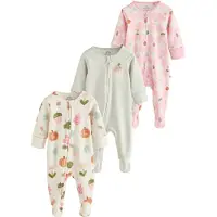 Next Pyjama crème / vert pastel / rose pastel