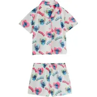 Next Pyjama écru / bleu clair / vert clair / rose