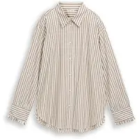 Tom Tailor DENIM Chemisier marron / blanc cassé