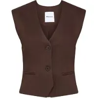 Tamaris Gilet de costume 'Grainau' brun foncé