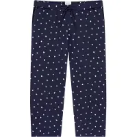 Schiesser Pantalon de pyjama 'Mix Relax' bleu foncé / blanc