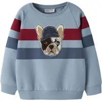 Name it Sweat 'NMMLEI' bleu marine / bleu clair / noisette / rouge carmin