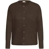 KAFFE CURVE Cardigan marron chiné