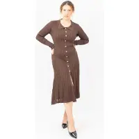 Elara Robes en maille marron