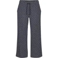 s.Oliver Pantalon de pyjama beige / bleu marine / blanc