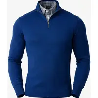 PANTONECLO Pull-over 'Men’s Mock Sweater' bleu roi