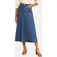 Love & roses Jupe bleu denim
