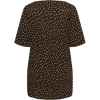KAFFE CURVE Tunique 'Myra' beige / brun foncé