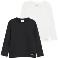 s.Oliver T-Shirt noir / blanc
