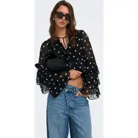 ONLY Chemisier 'ONLNovara' noir / blanc