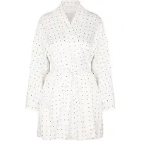 Hunkemoller Robe de chambre 'Dolly' noir / blanc