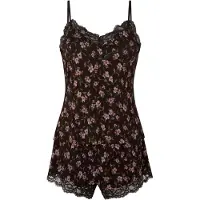 Hunkemoller Shorty 'Nana' marron / olive / rose