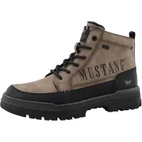 Mustang Bottines à lacets brocart / noir