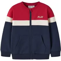 Name it Veste de survêtement 'NMMLorcan' bleu marine / rouge / blanc