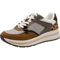 Tamaris Baskets basses crème / chocolat / cognac / noir
