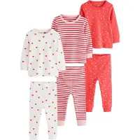 Next Pyjama ivoire / rose ancienne / grenadine / rouge cerise