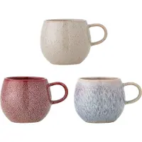 Bloomingville Lot de 3 tasses Addison roses