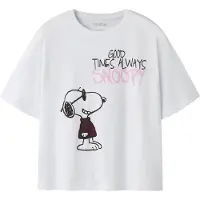TWO SOON Haut 'Snoopy' rose / noir / blanc