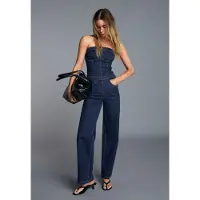 Bershka Combinaison bleu foncé