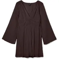 Vero Moda Robe 'VMora' brun foncé