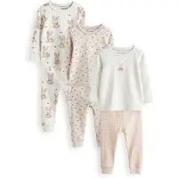 Next Pyjama beige / nude / brun foncé / blanc