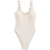 Mint Velvet Maillot de bain modelant crème