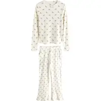 Next Pyjama crème / brun foncé