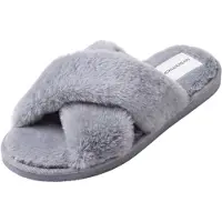 Americandreams Pantoufle 'Lou' gris clair