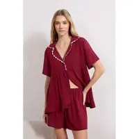 Trendyol Shorty bordeaux / blanc