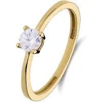 Lucardi Bague or / transparent