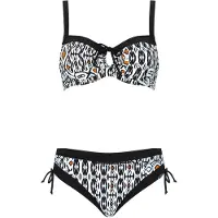 Sunflair Bikini orange foncé / noir / blanc