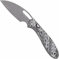 Kizer Cutlery Couteau pliant Masu 14C28N, Black/Gray Vortex Micarta, Gray PVD