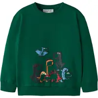 Name it Sweat 'NMMLEON' bleu ciel / sapin / rouge foncé / noir