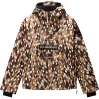 Napapijri Veste fonctionnelle 'Next' beige foncé / chocolat / orange / blanc