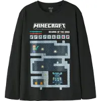 Name it T-Shirt 'NKMAr Minecraft' opal / bleu foncé / noir / blanc cassé