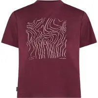 Icebreaker - T-shirt court en laine de mérinos à - W Merino 150 Tech Lite SS Crop Tee Great Heights Dk Berry pour Femme en Laine - Taille M - Violet