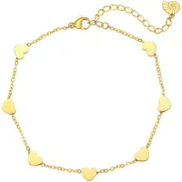 Hey Happiness Bijoux de pied 'Hearts' or