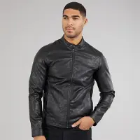 JJ REBEL Veste en PU Homme Kyle Noir
