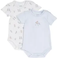 Chicco Barboteuse / body beige foncé / bleu clair / blanc