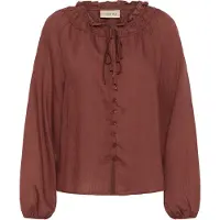 Cream Chemisier 'Goni' marron