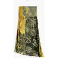 Desigual Jupe jaune chiné / menthe / vert chiné / noir