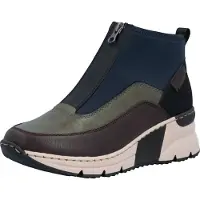 Rieker Bottines bleu marine / brun foncé / kaki