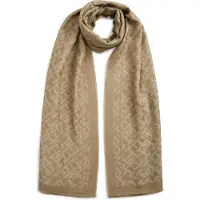 Tommy Hilfiger Écharpe moka / blanc cassé