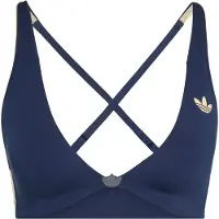 Adidas Soutien-gorge de sport bleu foncé / blanc naturel