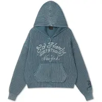 Ed Hardy Vestes en maille 'Soaring Dragon' bleu-gris / anthracite / rouge / blanc
