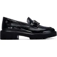 Xti pour femme. 14625801-NEGRO Mocassins 146258 noir (41), 3 à 5 cm, Aucun, Casuel, Classique, Vernis