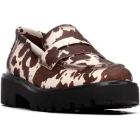Xti pour femme. 14625502-COW Mocassins 146255 marron (38), 3 à 5 cm, Aucun, Casuel, Imprimé animal