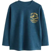 Next T-Shirt bleu foncé / jaune