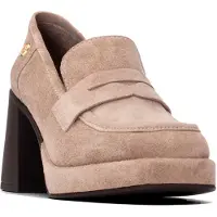 Carmela pour femme. 16440002-TAUPE Mocassins en cuir 164400 taupe (41), 5 à 8 cm, Aucun, Casuel, Classique