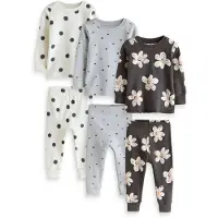 Next Pyjama gris / noir / blanc